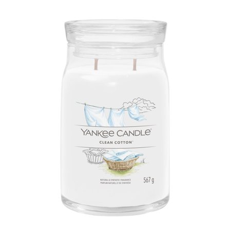 Yankee Candle Signature Jar Candles Clean Cotton 567g - Candela Profumata