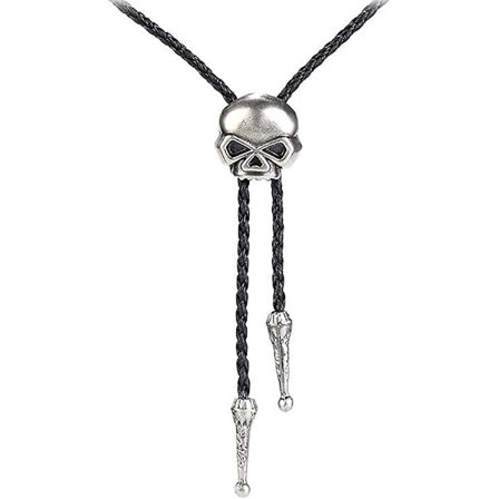 Miesten ja naisten Alloy-kaulakoru Vintage Skull Bolo Tie -kaulakoru (FMY)