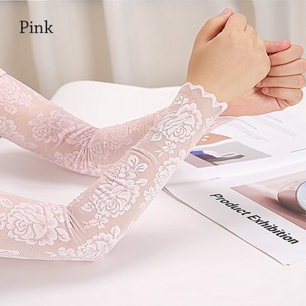 Lange blondehandsker Fingerløse handsker PINK