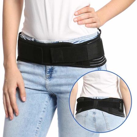 Bälte för korsryggen, bäckenstödsbälte lindrar ischias, bäcken, höft och bensmärta, stabiliserar SI-leden för kvinnor och män - L/XL