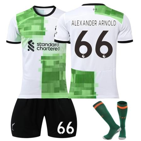 23/24 Liverpool bortefotballsett med sokker 66 ALEXANDER ARNOLD #16