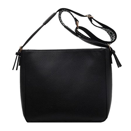 Stor kapacitet Hink Pu Väska Är Lämplig För Pendling Joker Bredband Axelväska Messenger Väska.