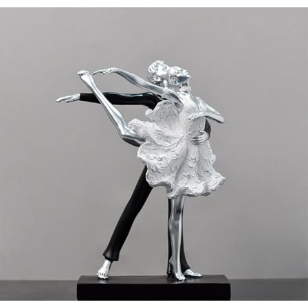 Balettihahmo Tanssi Patsas Kodin Sisustus Hartsi Veistos hopea1—yux