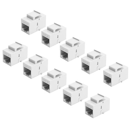 10 st Rj45-kontakt Keystone-uttag Cat6 förlängningskoppling Ethernet-nätverk Lan Cat 6-kopplingsuttag