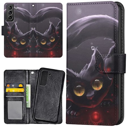 Samsung Galaxy S21 - Mobilcover/Etui Cover Sort Kat