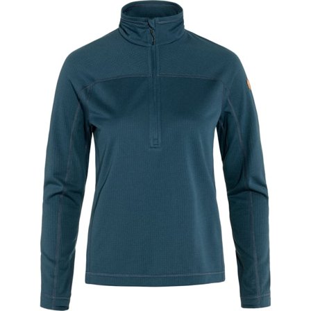 Fjällräven Abisko Lite Fleece Half Zip L - female - Indigo Blue - Fleece