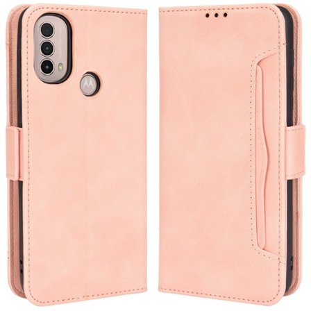 Modernt Motorola Moto E30 / Motorola Moto E20 / Motorola Moto E40 fodral med plånbok - Rosa