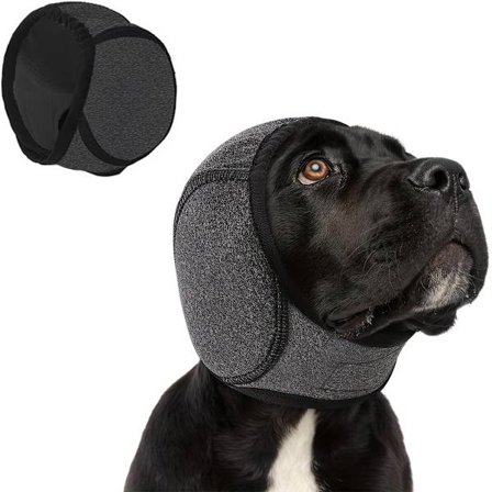 Justerbare beroligende høreværn med støjreduktion til angstreduktion under fyrværkeri, tordenvejr, pelspleje og badning til små hunderacer (størrelse