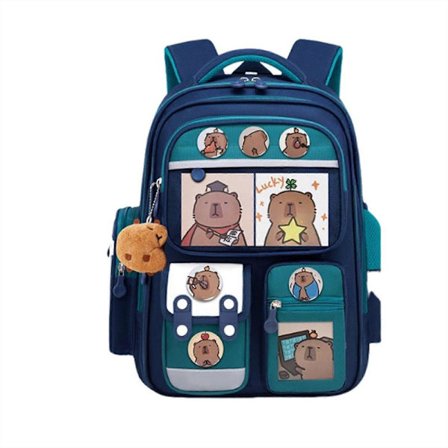 Søt Capybara Tegneserie Ryggsekk Romslig Og Komfortabel Skolesekk Casual Daypack For Skole Og Aktiviteter 02
