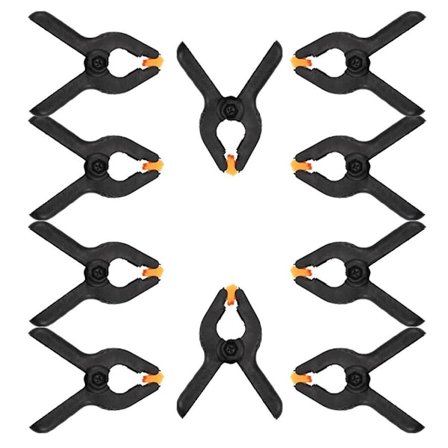 10 stk. Fotostudie Lys Fotografi Baggrundsklips Holder Baggrunds Pinde Klemmer