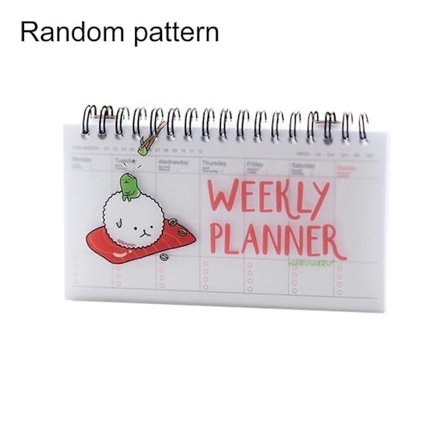 Søt Daglig Planlegger Ukentlig Dag Plan Tid Organiserer Ting Notatbok Spiral Agenda