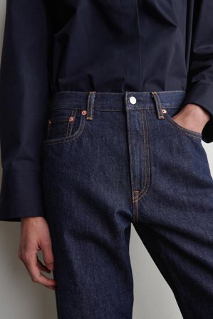 COS Femme Jean Reprise Droit in Bleu