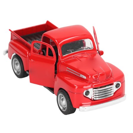 1:32 Pull Back Pickup Truck för barn pojkar Simulerad Säker Legering Leksaks Pickup Truck Modellbilar för gård Röd