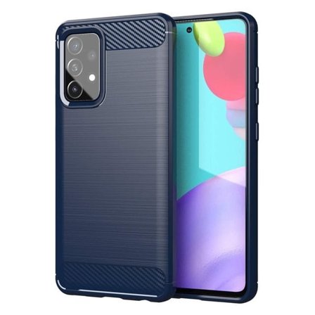 Carbon Case Joustava kansi TPU asia Samsung Galaxy A72 4G sininen