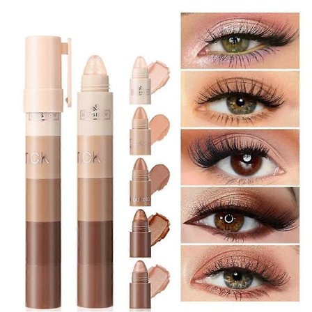 5-i-1 Mini Ögonskuggspenna Kit Sammet Matt Skimmer Highlighter Makeup