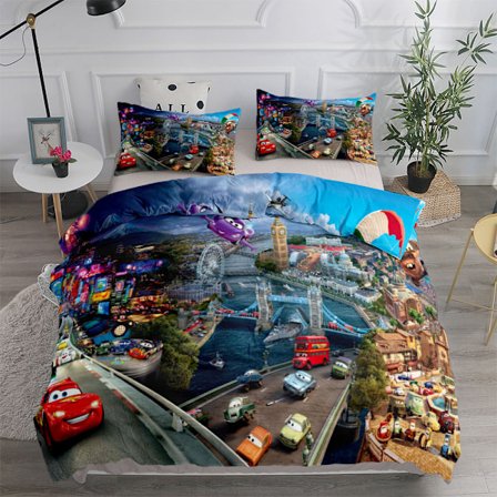 Sarjakuva-auto digitaalinen painatus pussilakana [ZHE]