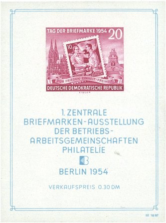 DDR 1954 - MICHEL blok 10 - Miniark - Postfrisk