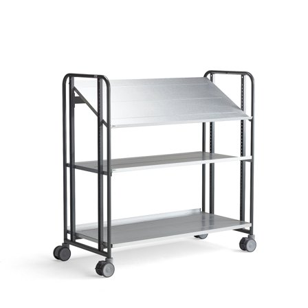 Regalwagen ANGLE mit 3 Böden, 1277 x 638 x 1300 mm
