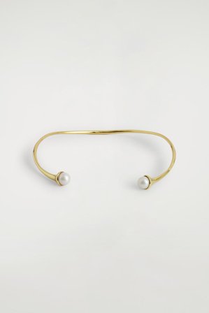 COS Femme Collier Ras-Du-Cou Perles De Culture in Doré