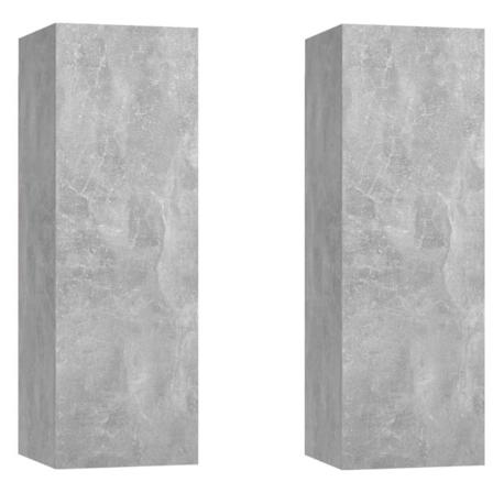 Vidaxl Tv-skåp 2 St Betonggrå 30,5x30x90 Cm Konstruerat Trä Grå