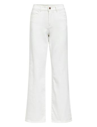 Objmarina Mw Twill Jeans Rette Jeans Hvit Object*Betinget Tilbud