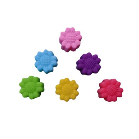 Återanvändbara Silikon Bakformar i Daisy-Form - Set om 12