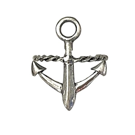 Retro Silver Ring med Ankare - Symbol för Hopp - Justerbar