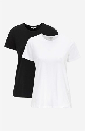 Cellbes of Sweden - Trikåtopp 2-pack - vit + svart - för damer - 46/48