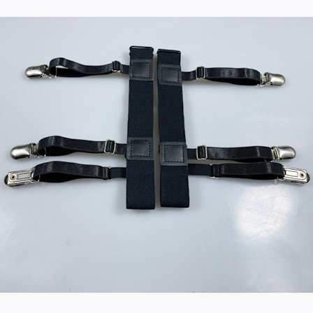 1 par skjorteholdere til mænd - elastiske - med skridsikker lås - justerbare kraver