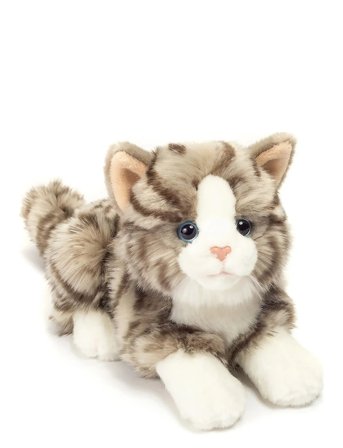 Teddy Hermann | Lying Cat Grey 20 Cm | 20 CM