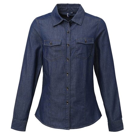 Premier Dam/Dam Jeans Stitch Långärmad Denimskjorta XL I