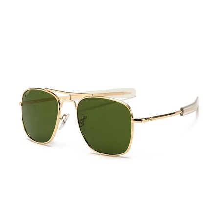 Aviator rektangel ao logo solglasögon dam herr 2022 uv400 lyxmärke designer glaslins oculos de sol masculino uv skydd