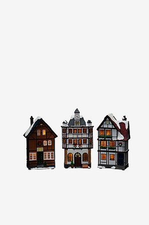 Jotex - Små hus LED 3 st set Flerfärgad - Köp Dekorativ julbelysning hos Jotex