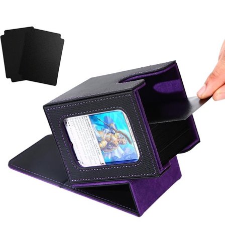 Låda med Fönster för minst 100 MTG-kort - Svart/Lila