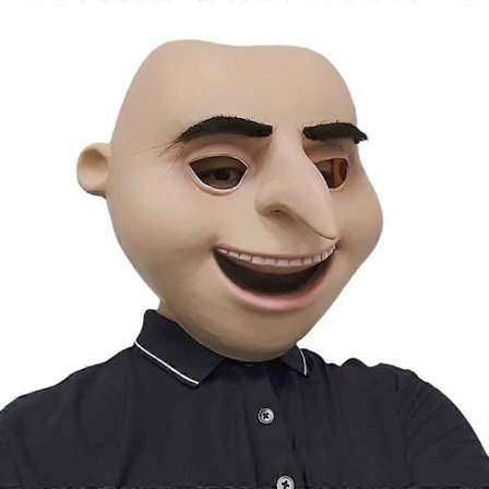 Voksne Despicable Me Gru Cosplay Full Head Mask Halloween Fancy Dress Latex Mask Kostyme Rekvisitter (FMY)
