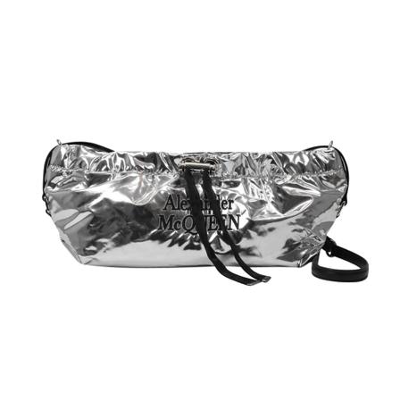 Alexander McQueen, Mini Bundle Bag Szary, Kobieta, Rozmiar: ONE Size