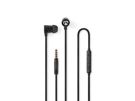 NEDIS Headset HPWD5020BK In-Ear 3,5mm svart - Lyreco - Datorprodukter - Ljud och bild - Hörlurar - In-Ear