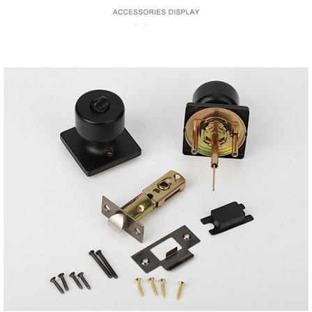 Anti-lock inngangsdørknott, innvendig dørlås, lydløs låskasse, med nøkkel og deadbolt-låsemekanisme