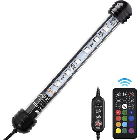18 cm:n akvaarion LED-valaistus kaukosäätimellä, RGB-monivärinen LED-lamppu makean veden akvaarioon