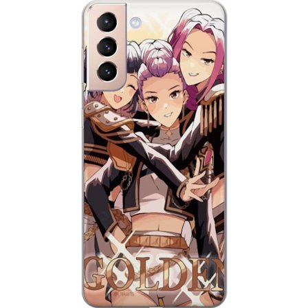 Kompatibelt Mobildeksel til Samsung Samsung Galaxy S21 K-Pop Demon Hunters gull svart anime trio kpop e-sport inspirert design kraftig stil