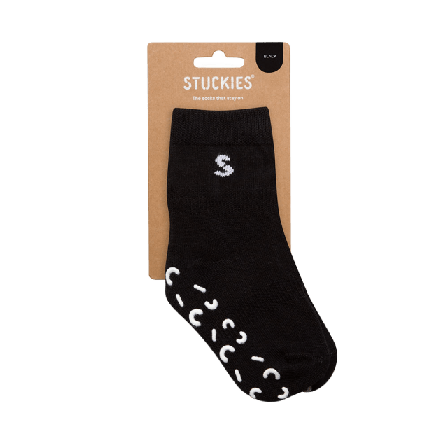 Stuckies Strumpor i bomull 1-pack & strumpbyxor Unisex Svart 16/18 (Anti-Slip)