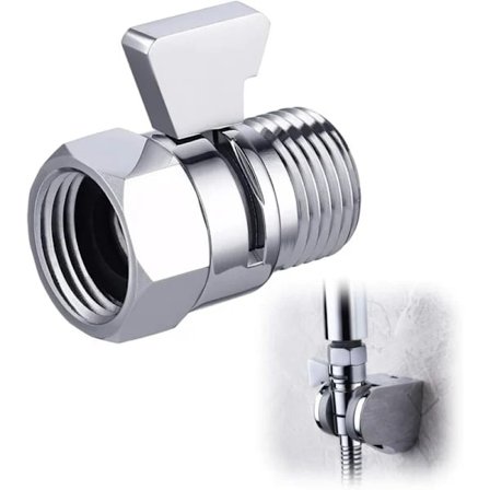 Brusestudse Stopventil Vinkelventil Brusestop G1/2 Messing Poleret Krom, K1140B3-CH