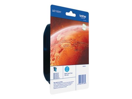 Brother Bläckpatron LC1100HY C, LC-1100HYC, Innobella -bläck, cyan, singelförpackning, hög kapacitet - Lyreco - Toner och bläck - Bläckpatroner - 