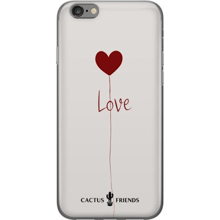 Kompatibel Mobilcover til Apple Apple iPhone 6 Cactus and Friends - Love Balloon Minimal