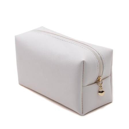 Pu Kosmetisk Väska Sminkpåse Vit