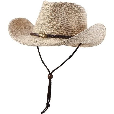 Western Cowboy Hat (med tau) for kvinner og menn med sammenleggbar sommer solskjerm stråhatt bredbremmet hatt