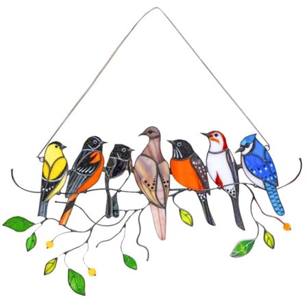 Metallfågel Väggdekor Trädgård Stängsel Dekorationer Hängande för Utomhus Bakgård Hem Sovrum Trädgård Uteplats Veranda Utomhus Väggkonst