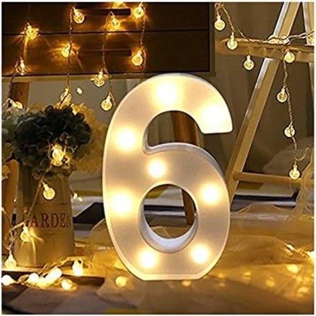 LED-bokstavslampor lyser upp natten plastbokstäver siffror stående födelsedagsdekorationer (6)