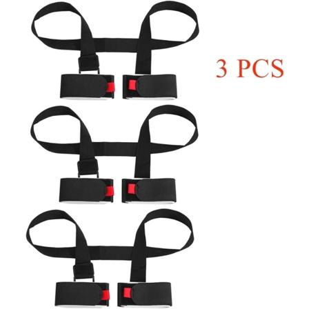 3-paks justerbar ski- og stavholder, skiholder skulderstropper med polstret holder-Perfet