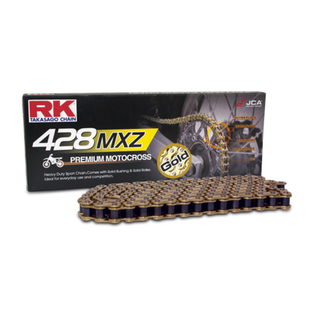 Racingketting RK 428MXZ Goud-Zwart – Zoeken Per Motor - Gas Gas MC 85 2021-2026